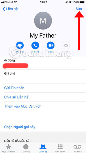 Edit iPhone contacts name 