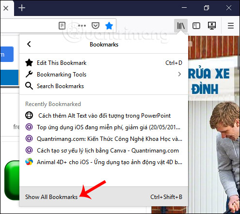Hiển thị bookmark