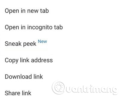 Tính năng Sneak Peek