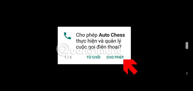Cho phép Auto Chess Mobile truy cập vào phương tiện của mình