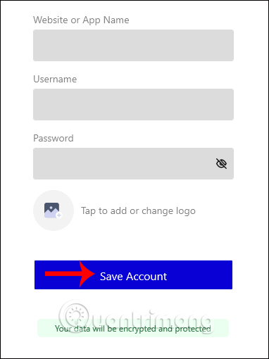 Nhập thông tin tài khoản
