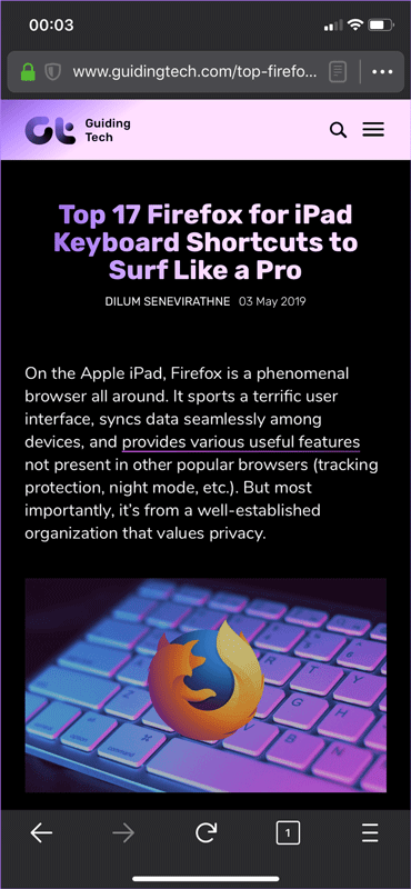 Duyệt web trên Firefox