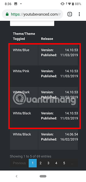 Tải phiên bản Youtube Vanced