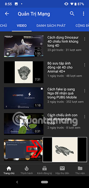 Thu nhỏ video Youtube Vanced