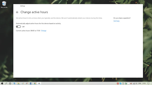 Tính năng Active Hours