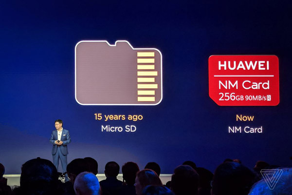 Huawei lần đầu giới thiệu NM Card hồi cuối năm 2018