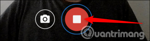 Click vào nút dừng ghi