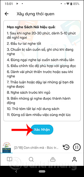 Xác nhận thời gian thông báo