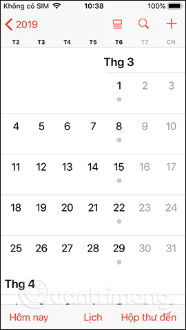 Calendar List