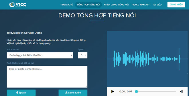 Tổng hợp tiếng nói (Text to Speech)