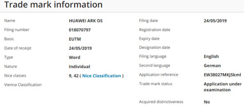 Ark OS có thể là tên hệ điều hành Huawei phát triển để thay thế Android của Google