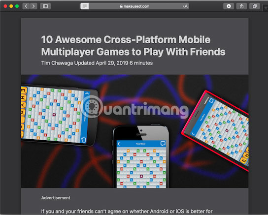 Chế độ Reader trên Safari thật tuyệt vời