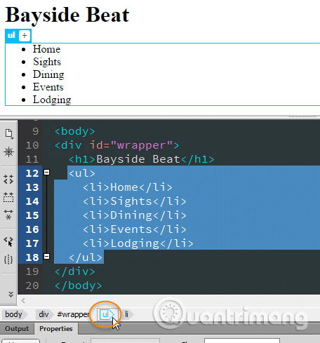Chọn toàn bộ phần tử trong danh sách
