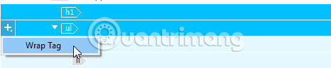 Chọn Wrap Tag