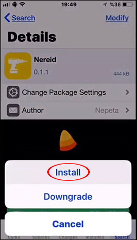 Nhấn Install