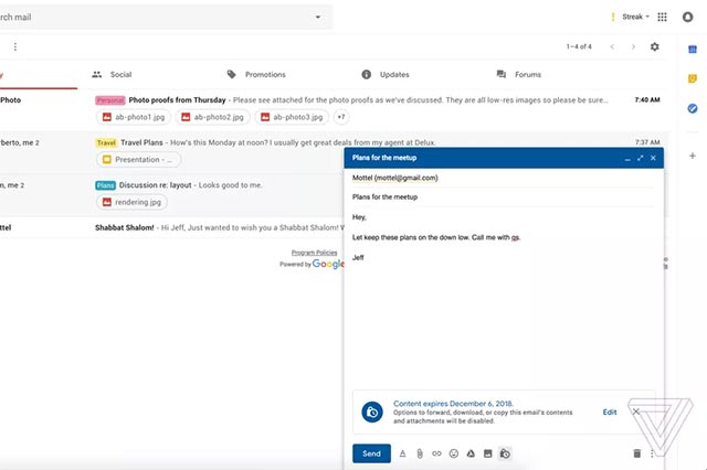 Chế độ “mật” của Gmail sẽ được bật theo mặc định cho người dùng G Suite bắt đầu từ ngày 25 tháng 6