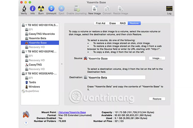 Cách sao lưu ổ đĩa khởi động bằng Disk Utility