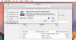 Sao lưu ổ đĩa khởi động bằng Disk Utility