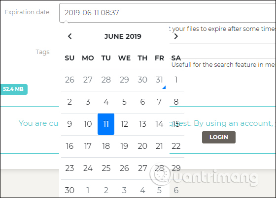 Chọn thời gian tự hủy