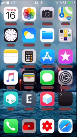 IPhone screen interface