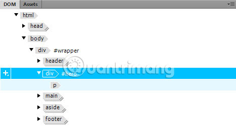Hãy đảm bảo rằng phần tử div #hero được mở rộng