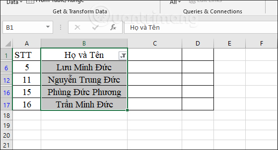 Hướng dẫn tìm tên trong Excel - Ảnh minh hoạ 4