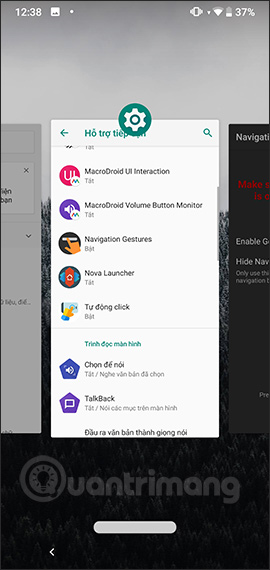 Mở ứng dụng đang chạy