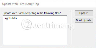 Cập nhật Web Fonts