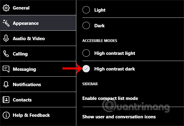 Chế độ tương phản