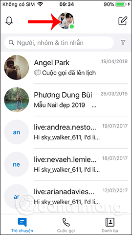 Truy cập giao diện cài đặt