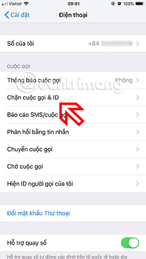Chặn cuộc gọi $ ID