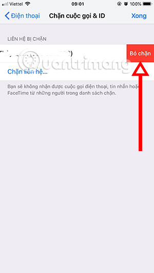 Biểu tượng bỏ chặn số