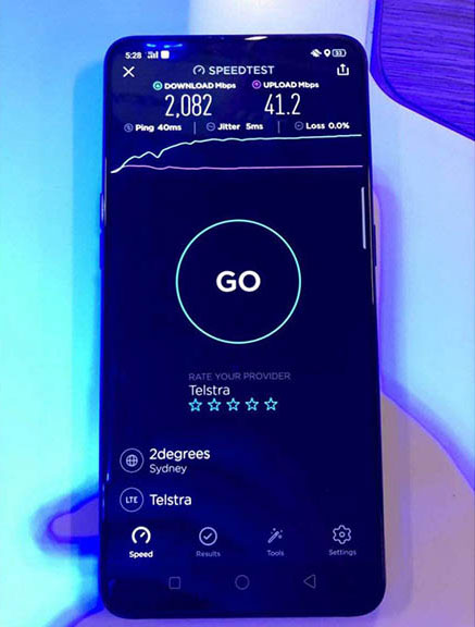 Tốc độ download Oppo 5G