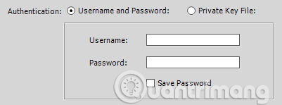 Nhập tên người dùng và mật khẩu