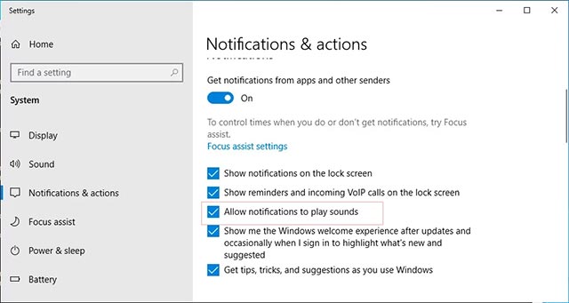 Global Notification Sounds Setting