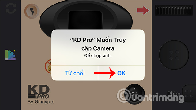 Truy cập album ảnh