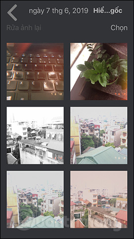 Danh sách ảnh chụp