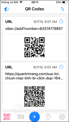 Danh sách nội dung