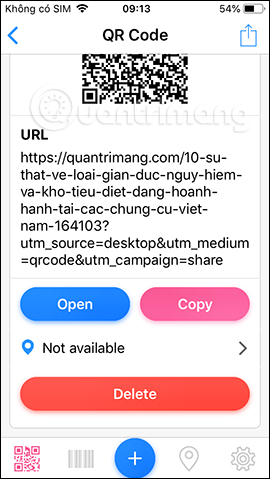 Picture 12 of How to use Qrabber to scan and create QR codes on iPhone