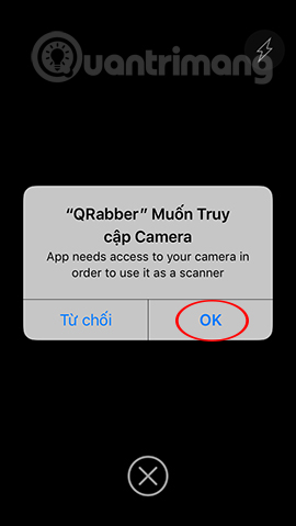 Cho phép dùng máy ảnh