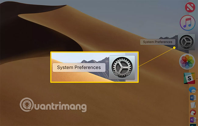 Vào System Preferences