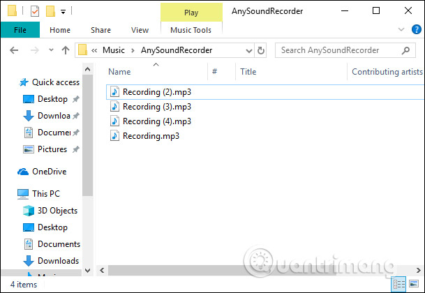 Lưu âm thanh vào máy tính
