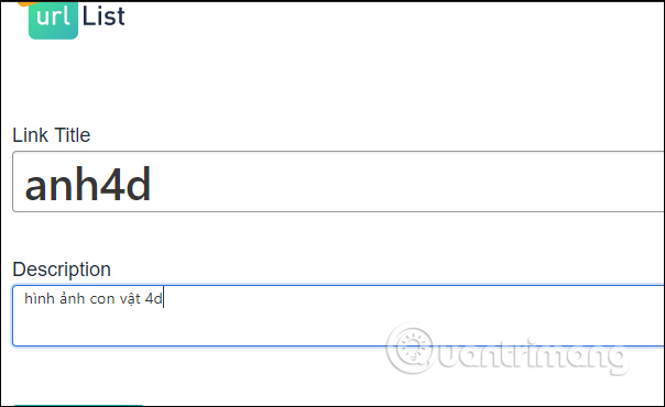 Nhập tiêu đề nhóm link