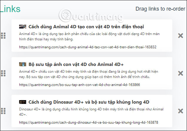 Nhập tiêu đề nhóm link