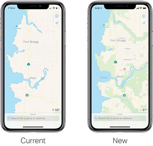 Bản đồ mới cho ứng dụng Apple Maps 