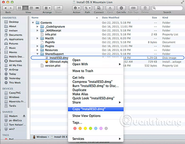 Xác định vị trí cài đặt image Mountain Lion
