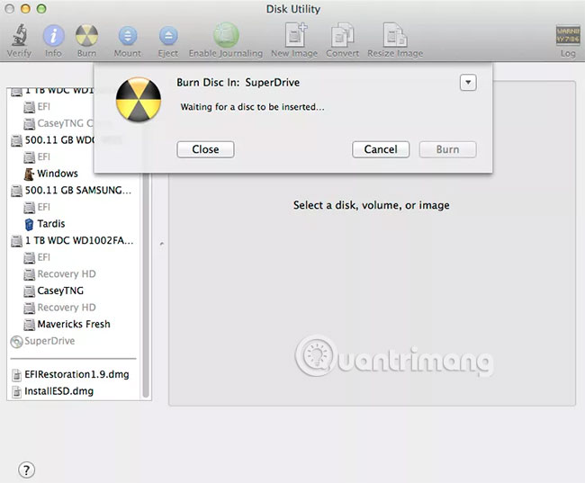 Burn DVD có khả năng khởi động của trình cài đặt Lion X Mountain Lion