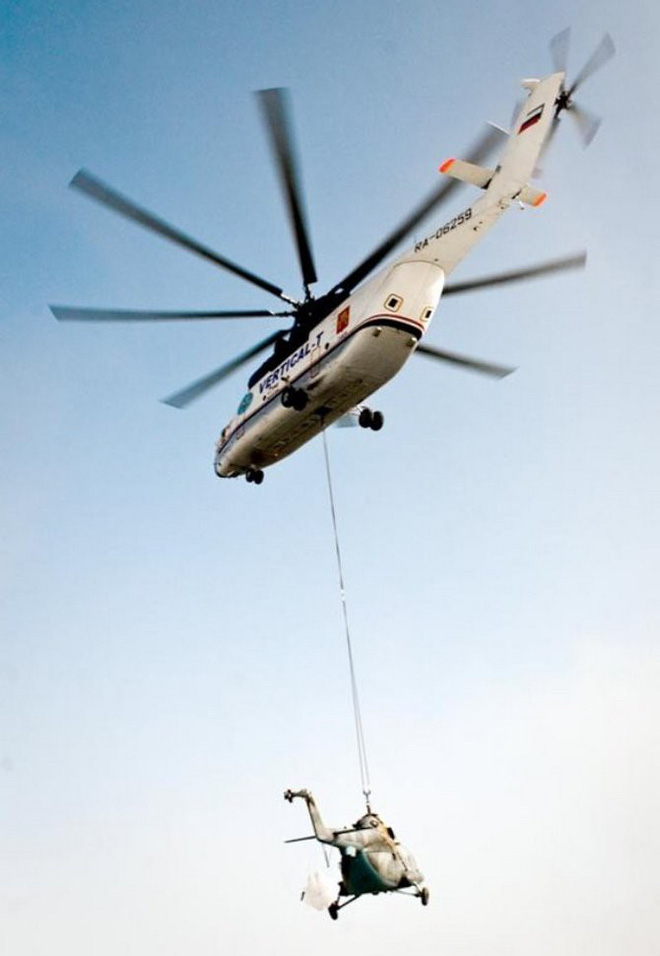 The Russian Mi-26 is considered a real monster with a length of up to 40m