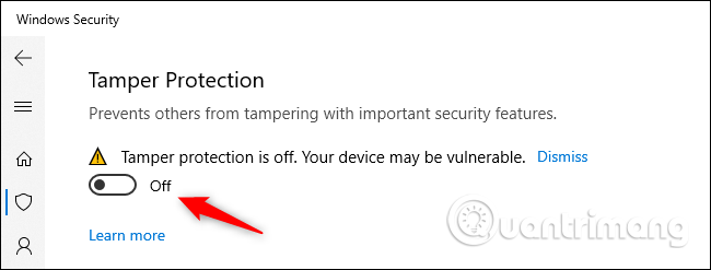 Cách bật Tamper Protection cho Windows Security trên Windows 10