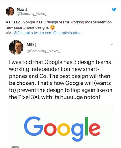 Có tới 3 nhóm thiết kế hoạt động độc lập trong dự án Pixel 4